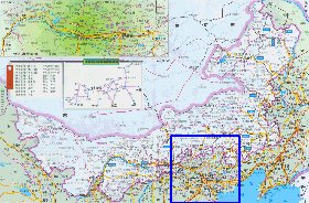 carte de Mongolie-Interieure en langue chinoise