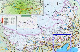 carte de Mongolie-Interieure en langue chinoise