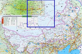 carte de Mongolie-Interieure en langue chinoise