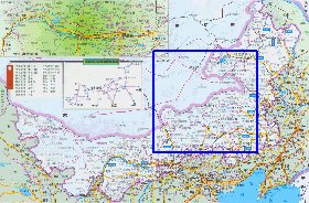 carte de Mongolie-Interieure en langue chinoise