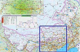 carte de Mongolie-Interieure en langue chinoise