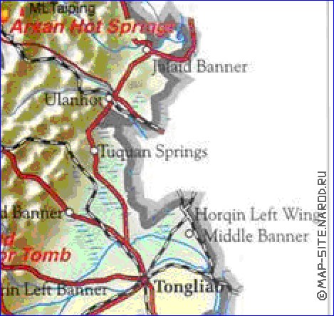mapa de Mongolia Interior