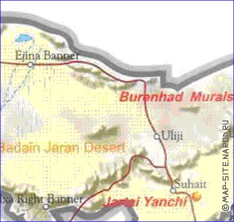 mapa de Mongolia Interior