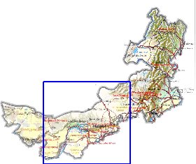 mapa de Mongolia Interior