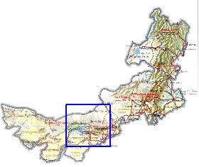 mapa de Mongolia Interior