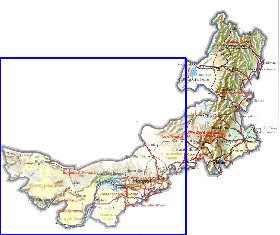 mapa de Mongolia Interior