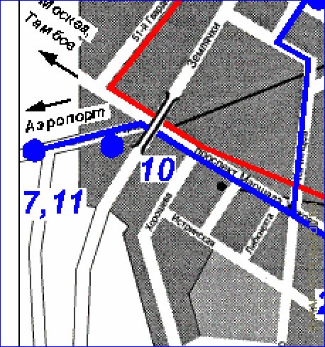 Transporte mapa de Volgogrado