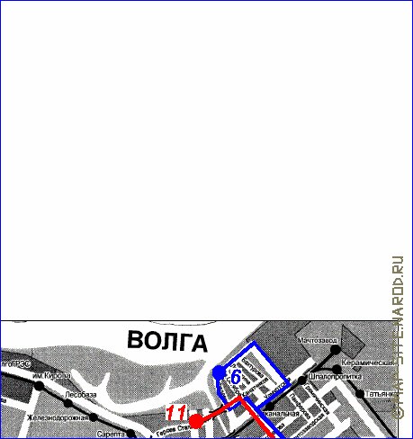 Transporte mapa de Volgogrado