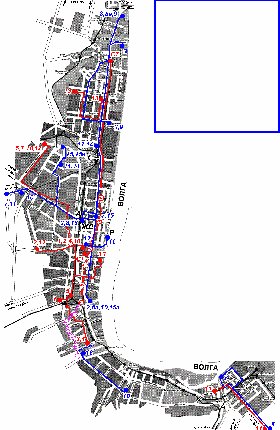 Transporte mapa de Volgogrado