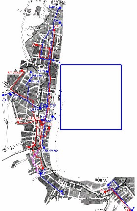 Transporte mapa de Volgogrado