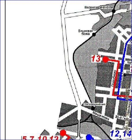 Transporte mapa de Volgogrado