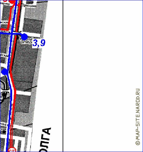 Transporte mapa de Volgogrado