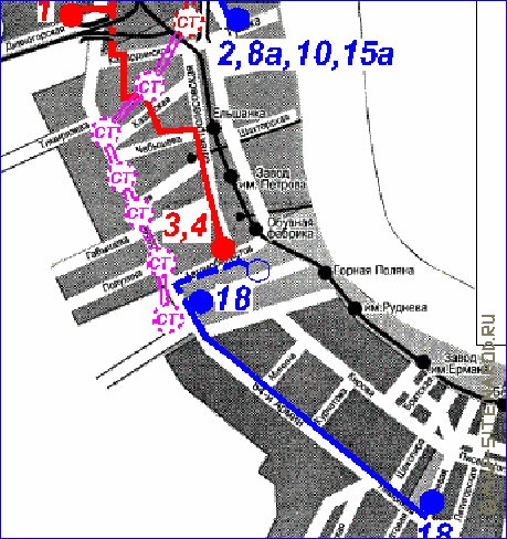 Transport carte de Volgograd