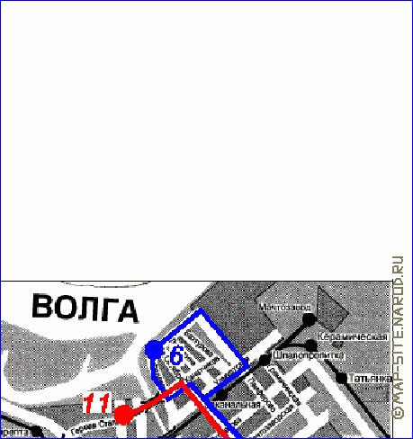 Transporte mapa de Volgogrado