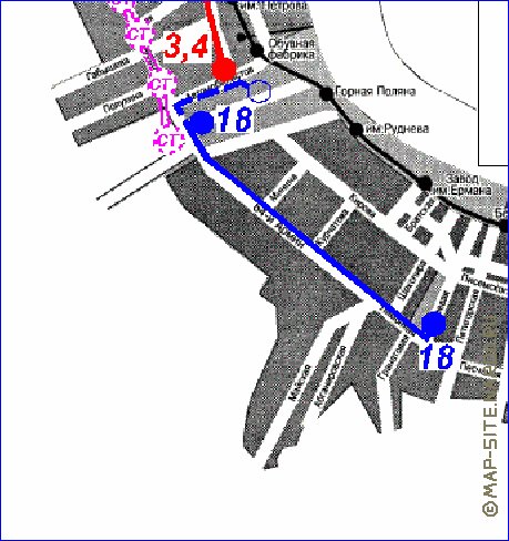 Transport carte de Volgograd