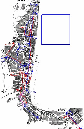 Transporte mapa de Volgogrado