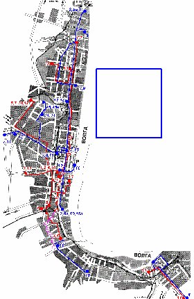 Transporte mapa de Volgogrado