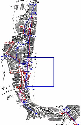 Transporte mapa de Volgogrado