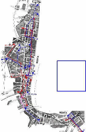 Transporte mapa de Volgogrado