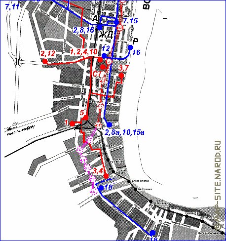 Transport carte de Volgograd