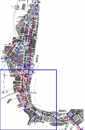 Transporte mapa de Volgogrado