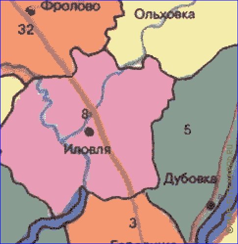 mapa de Oblast de Volgogrado