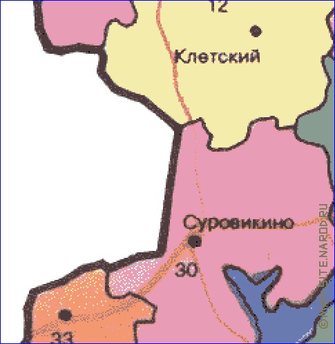 carte de Oblast de Volgograd