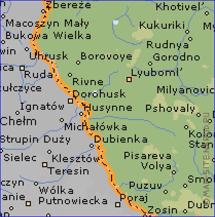 carte de Oblast de Volhynie en anglais