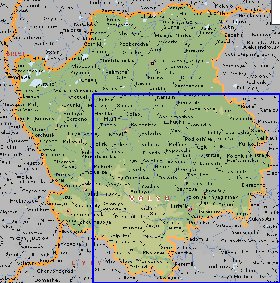 carte de Oblast de Volhynie en anglais