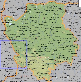 mapa de Volyn em ingles