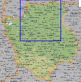 mapa de Volyn em ingles