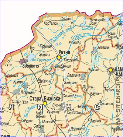 carte de Oblast de Volhynie