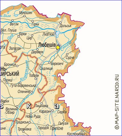 carte de Oblast de Volhynie