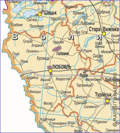 mapa de Volyn