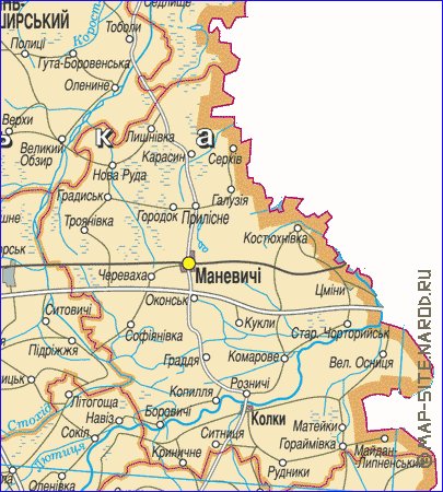 carte de Oblast de Volhynie