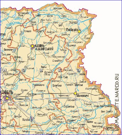 carte de Oblast de Volhynie