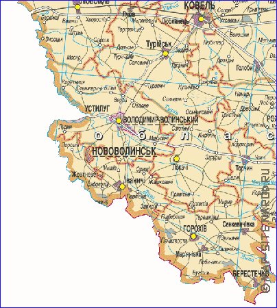 carte de Oblast de Volhynie