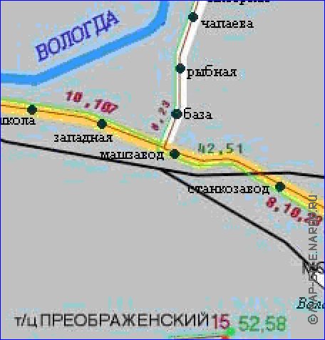 Transport carte de Vologda