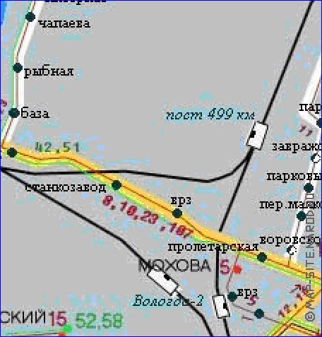 Transport carte de Vologda