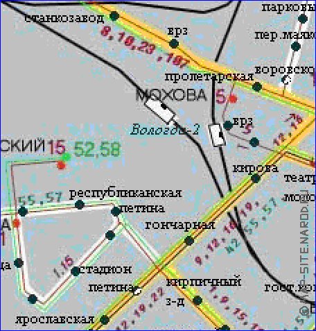 Transport carte de Vologda