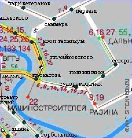 Transport carte de Vologda