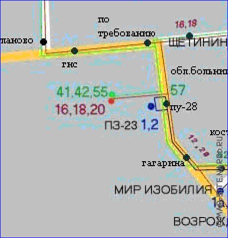 Transport carte de Vologda
