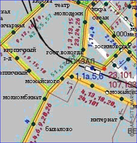 Transport carte de Vologda