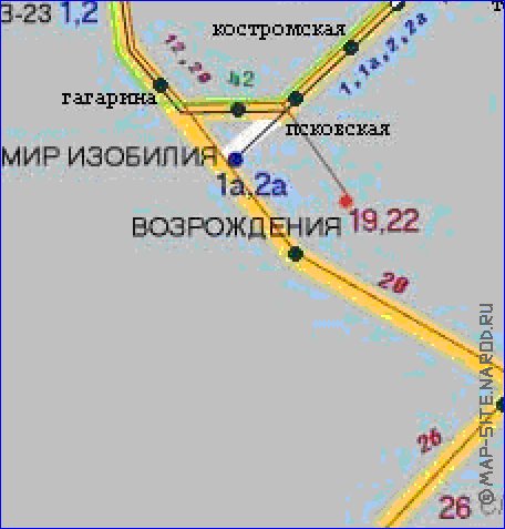 Transport carte de Vologda