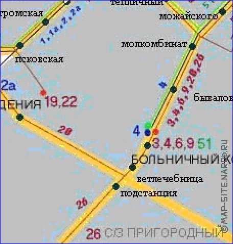 Transport carte de Vologda