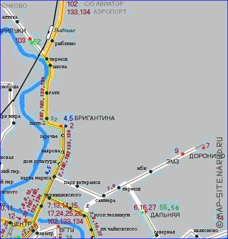 Transport carte de Vologda