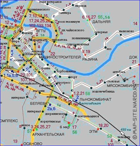 Transport carte de Vologda