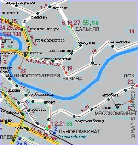 Transport carte de Vologda