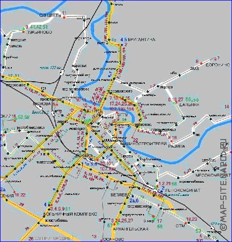 Transport carte de Vologda