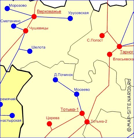 Вологодская область верховажье карта